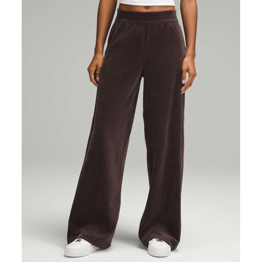 Lululemon Corduroy Wide Leg Scuba Pants Espresso Brown Size‎ 2 LW5FRES